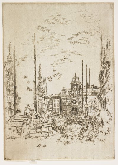 The Piazetta, plate from The Second Venice Set or Twenty-Six Etchings, 1879-1880 by James Abbott McNeill Whistler